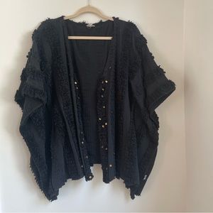 Textured cardigan shrug